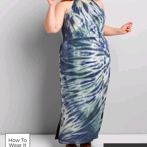 Lane Bryant tie dye maxi dress SIZE 34/36